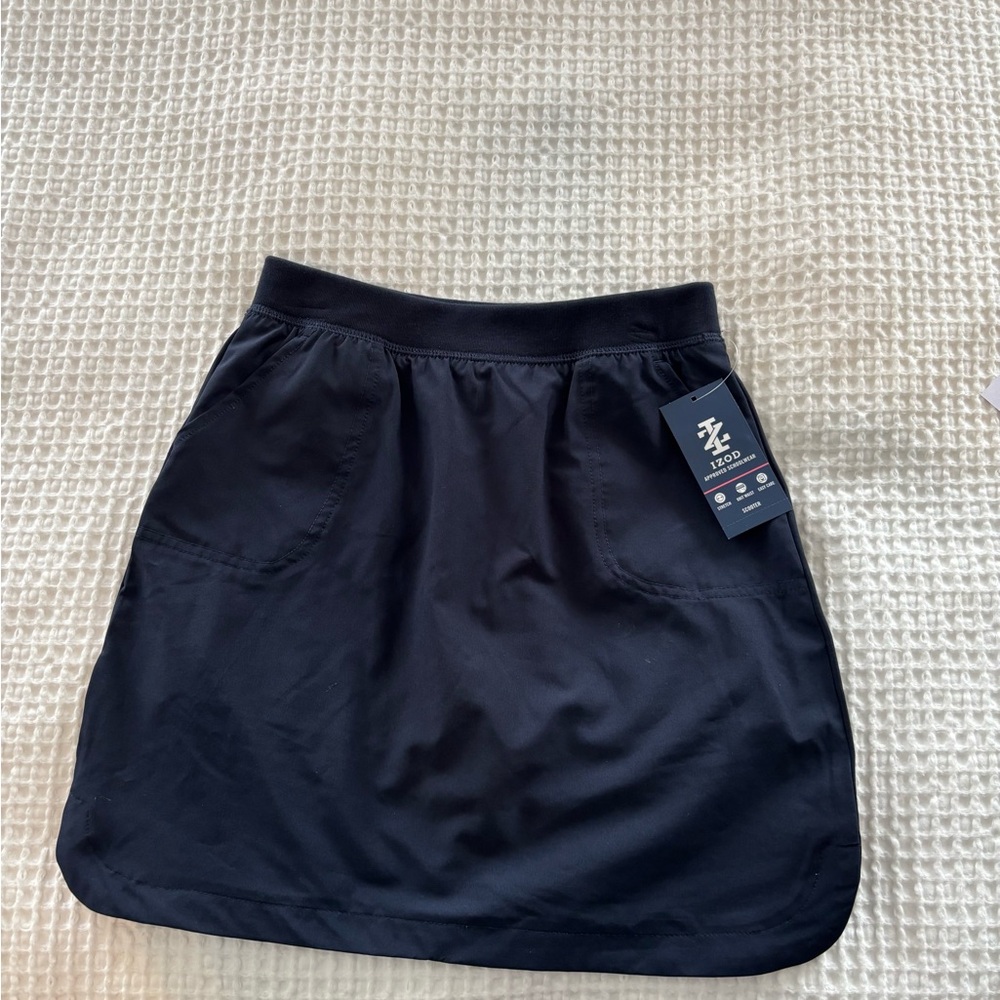 Izod Navy Girls Pull-On Skort with Front Pockets